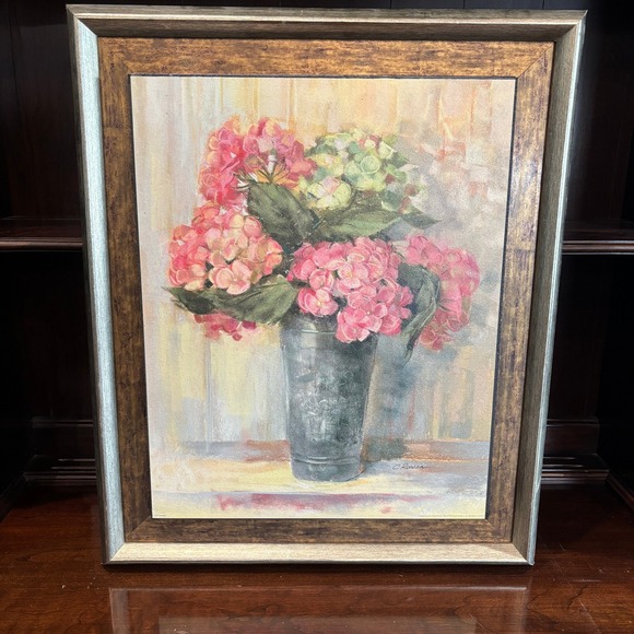 Carol Rowan Hydrangea Floral Art Print Framed Wild Apple Graphics 21